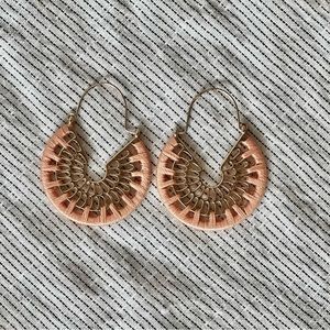 Peach colored earrings